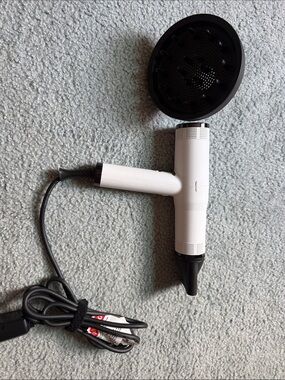 Portable White Handheld Hair Dryer with Diffuser - White by bondi boost
